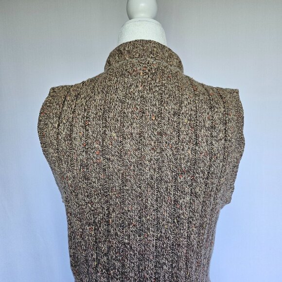 WOOLRICH Brown Knit Women's Wool Blend Zippered Vest, Size S - Picture 9 of 16
